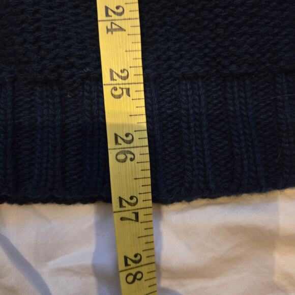 Ermenegildo Zegna Wool Sweater Size XL/54 Navy Chunky Mock Neck 5 Button - Picture 12 of 14